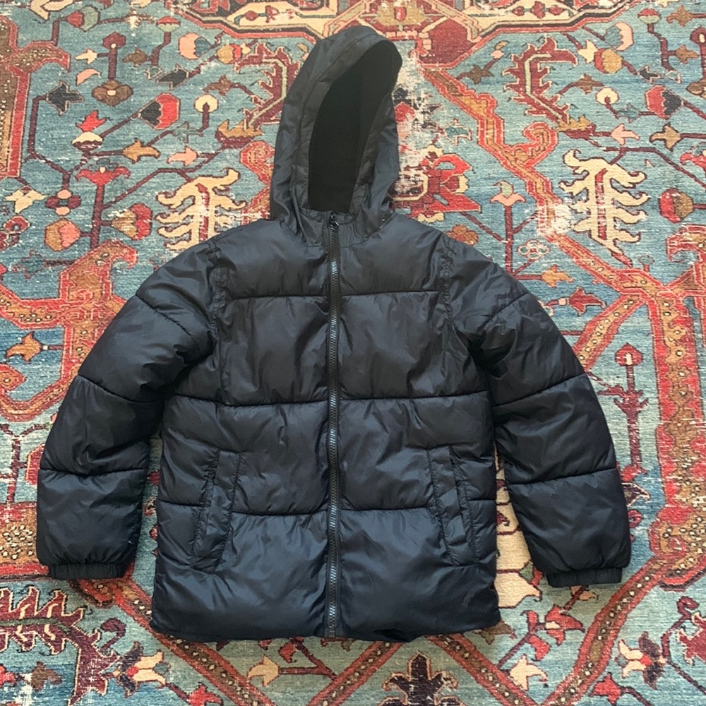 Kids Size Medium (8) Old Navy Black Puffer Coat